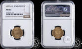 SPAIN PESETA 1953(62) 1 PESETA - Franco - NGC MS 65 75,00 EUR  zzgl. 8,00 EUR Versand