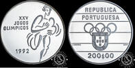 PORTUGAL 200 ESCUDOS 1992 200 ESCUDOS - Barcelona Olympic Games - Proof 75,00 EUR  zzgl. 8,00 EUR Versand