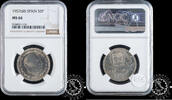 SPAIN 50 PESETAS 1957 *60 50 PESETAS - Franco - NGC MS 66 70,00 EUR  zzgl. 8,00 EUR Versand