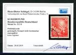 Bund Plattenfehler 112 II gestempelt Kurzbefund Schlegel MiNr. 112 II gestempelt Kurzbefund Schlegel