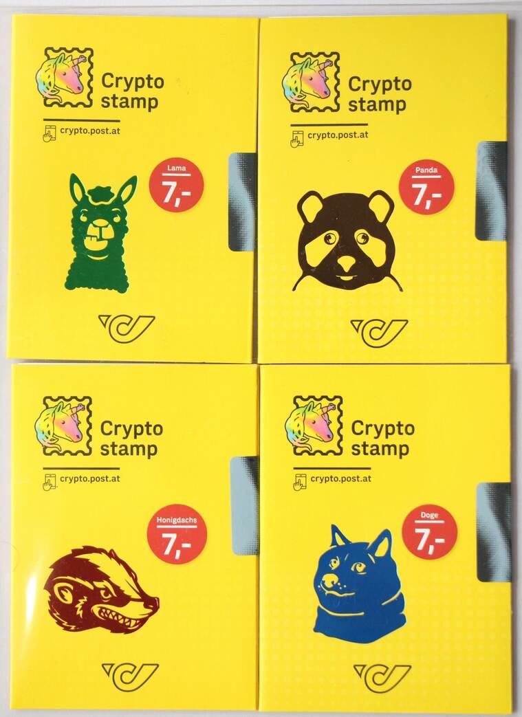 Österreich Block 113 - Block 116 postfrisch Crypto Stamp MiNr. Block 113 -  Block 116 postfrisch Crypto Stamp | MA-Shops