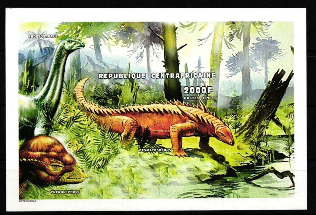 Briefmarken-Block Guinea-Bissau – Prähistorische Tiere, Postfrisch MNH