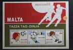 Malta Malta Block 9 mit 748-750 postfrisch Fußball WM 1986 MiNr. Block 9 mit 748-750 postfrisch Fußball WM 1986 -