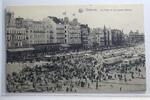 AK Ostende La Plage el les grands Hótels Feldpost 1915 gebraucht -