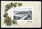 AK Dortmund Prägekarte mit Blick auf Hafen 1901 gebraucht -