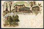 AK Ruhrort, Duisburg, Bahnhof, Postamt, Kaiser-Denkmal 1898, gebraucht -