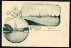 AK Emmerich Kreis Kleve Hafen m. Aldegundiskirche, Panorama um 1900 ungebraucht -