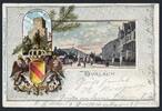 AK Durlach Karlsruhe Thurmberg, Wappen, Strassenansicht 1901 gebraucht -