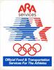 Olymp. Spiele Los Angeles 1984 Olymp. Spiele Los Angeles 1984 ARA services Sponsoren-Aufkleber ARA services Sponsoren-Aufkleber -