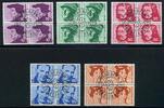 Schweiz Schweiz 906-10 gestempelt Schweiz 4er Blöcke VstST MiNr. 906-10 gestempelt Schweiz 4er Blöcke VstST -
