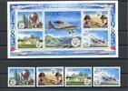 Lesotho Lesotho 424-427, Block 18 postfrisch Flugzeug MiNr. 424-427, Block 18 postfrisch Flugzeug -