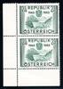 Österreich Österreich 1016 postfrisch senkrechtes Paar Eckrand MiNr. 1016 postfrisch senkrechtes Paar Eckrand -