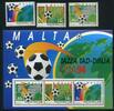 Malta Malta 933-935 + Bl 14 postfrisch Fußball MiNr. 933-935 + Bl 14 postfrisch Fußball -