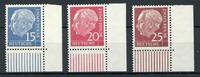 Bund Bund 184-186 y postfrisch Eckrand unten rechts MiNr. 184-186 y postfrisch Eckrand unten rechts -