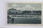AK Seebad Heringsdorf Strand mit Kurhaus ungebraucht -