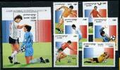Kambodscha Kambodscha 1575-1581 + Block 218 postfrisch Fußball MiNr. 1575-1581 + Block 218 postfrisch Fußball -