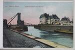 AK Köln am Rhein Hafeneinfahrt mit Brücke gebraucht -