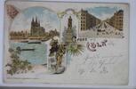 AK Köln am Rhein Mehrbildkarte (Moltke-Denkmal usw.) gebraucht -