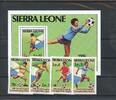 Sierra Leone Sierra Leone 873-876, Block 42 postfrisch Fußball MiNr. 873-876, Block 42 postfrisch Fußball -