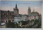 AK Köln a. Rh. Alter Markt mit Rathaus und Dom 1914 gebraucht -