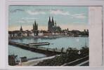 AK Köln a. Rh. Totalansicht mit Schiffsbrücke 1905 gebraucht -
