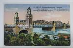 AK Köln am Rhein Hohenzollernbrücke - Südseite 1914 gebraucht -