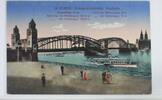 AK Köln am Rhein Hohenzollernbrücke Nordseite Feldpost 1916 gebraucht -