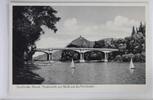 AK Inselbrücke Honnef-Grafenwerth mit Blick a. d. Drachenfels ungebraucht -