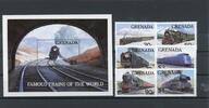 Grenada Grenada 1153-1158, Block 105 postfrisch Eisenbahn MiNr. 1153-1158, Block 105 postfrisch Eisenbahn -