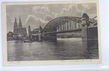 AK Köln am Rhein Partie an der Hohenzollernbrücke 1918 gebraucht -