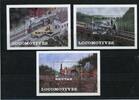 Bhutan Bhutan Block 107-109 postfrisch Eisenbahn MiNr. Block 107-109 postfrisch Eisenbahn -