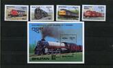 Bhutan Bhutan 1030-1031, 33, 35, Block 143 postfrisch Eisenbahn MiNr. 1030-1031, 33, 35, Block 143 postfrisch Eisenbahn -
