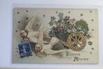 AK Frankreich Prägekarte - Bonne Année 1909 gebraucht -