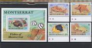 Montserrat Montserrat 795-798, Block 60 postfrisch Fische MiNr. 795-798, Block 60 postfrisch Fische -