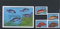 Turks und Caicos Turks und Caicos 921-922, 25-26, Block 87 postfrisch Fische MiNr. 921-922, 25-26, Block 87 postfrisch Fische -