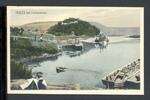    AK Polle - LK Holzminden Raddampfer vor Anleger und Burgruine um 1910 