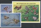Lesotho Klb. Lesotho Klb. 1219-1227, Block 123-124 postfrisch Schmetterling MiNr. 1219-1227, Block 123-124 postfrisch Schmetterling -