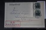 Feldpostbrief Stempel „S.B. B.A.K.Zug 14M Kastenstempel -