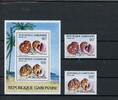 Gabun Gabun 984-985, Block 57 postfrisch Muscheln MiNr. 984-985, Block 57 postfrisch Muscheln -