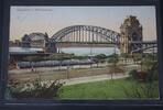 AK Düsseldorf Rheinbrücke 1912 gebraucht -