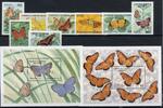 Turks und Caicos Inseln Turks und Caicos Inseln 910-917 + Bl. 85-86 postfrisch Schmetterling MiNr. 910-917 + Bl. 85-86 postfrisch Schmetterling -