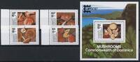 Dominica Dominica 1036-1039 + Bl. 39 + Bl. 120 postfrisch Pilze MiNr. 1036-1039 + Bl. 39 + Bl. 120 postfrisch Pilze -