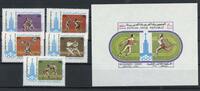 Syrien Syrien 1471-1475 + Bl. 61 postfrisch Olympia 1980 Moskau MiNr. 1471-1475 + Bl. 61 postfrisch Olympia 1980 Moskau -