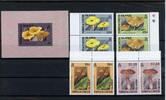Turks und Caicos Inseln Paare Turks und Caicos Inseln Paare 1009 ff, Block 105 postfrisch Pilze MiNr. 1009 ff, Block 105 postfrisch Pilze -