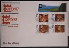 Dominica Dominica 1036-1039 und Block 120 gestempelt als FDC / Pilze MiNr. 1036-1039 und Block 120 gestempelt als FDC / Pilze -