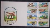 Kehrdruckpaare Lesotho Kehrdruckpaare Lesotho 411-414 gestempelt als FDC / Pilze MiNr. 411-414 gestempelt als FDC / Pilze -