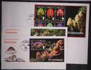 Turks und Caicos KB Turks und Caicos KB 1507-1512, Block 192-193 gestempelt als FDC / Pilze MiNr. 1507-1512, Block 192-193 gestempelt als FDC / Pilz -