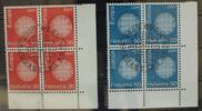Schweiz Schweiz 923-924 gestempelt als Viererblock mit Eckrand MiNr. 923-924 gestempelt als Viererblock mit Eckrand -