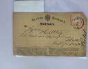 Deutsches Reich 3 auf Postkarte als Einzelfrankatur K2 Halle, Ortskarte -