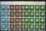Schweiz Sechszehnerbögen Schweiz Sechszehnerbögen 804, 806-807 gestempelt Blumen MiNr. 804, 806-807 gestempelt Blumen -